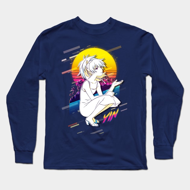 Darker than Black Yin Long Sleeve T-Shirt by 80sRetro